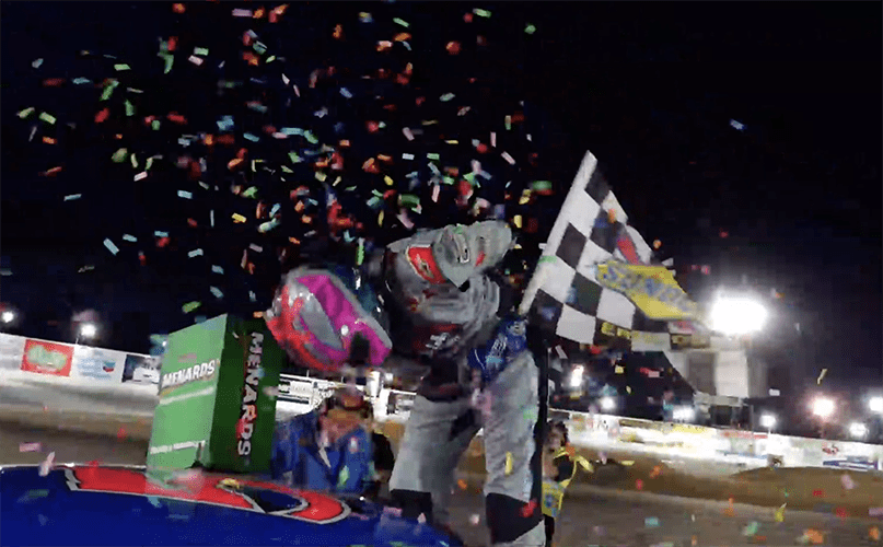 Reese's Sweet Move of the Race: Trevor Huddleston takes a bow for